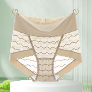 Light Lace Comfort Panties Tummy-Controlling Elastic High Waist Briefs Antibacterial Womens Underwear