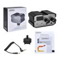 Comica CVM-AX1 DSLR Audio Adapter, Microphone Audio Mixer Adapter with Real-time Monitoring, Dual Channels 3.5mm Port Camera Mixer for Canon Nikon So-ny Panasonic DSLR Camera Camcorders. 