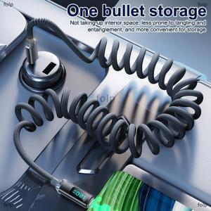 [COD] folp 120W Loại C Để Loại C Cáp Dữ Liệu Hiển Thị Nhanh Chóng Sạc Sạc Dây Mùa Xuân Có Thể Thu Vào Xe Phí Cáp Cho iPhone 15 16 Samsung