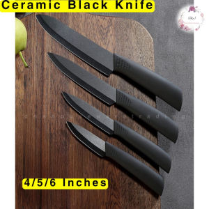 🇲🇾 4/5/6 Inch Black Ceramic Knife Sharp Fruit Knife Chef Knife Bread Knife Pisau Seramik Hitam 4/5/6寸黑色抗氧化陶瓷刀水果刀厨师刀