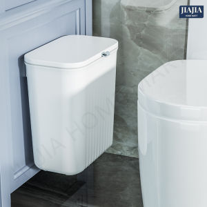 SG IN STOCK Wall Mounted Trash Bin Kitchen Bucket Garbage Bin Cleaning Garbage Can Bedroom Trash Can Bin Box Lid Pressing Type Household side-opening cover-seamed bedroom living room kitchen bathroom push-type trash cantrash can