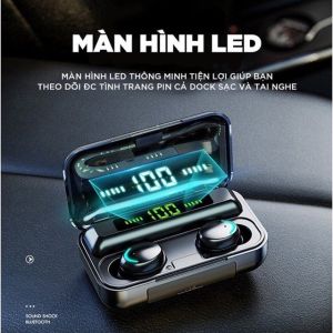 Tai Nghe Bluetooth True Wireless F9 PRO Bluetooth 5.0 | Bản Quốc Tế | Cảm Ứng | Chống Nước (Loại mới)
