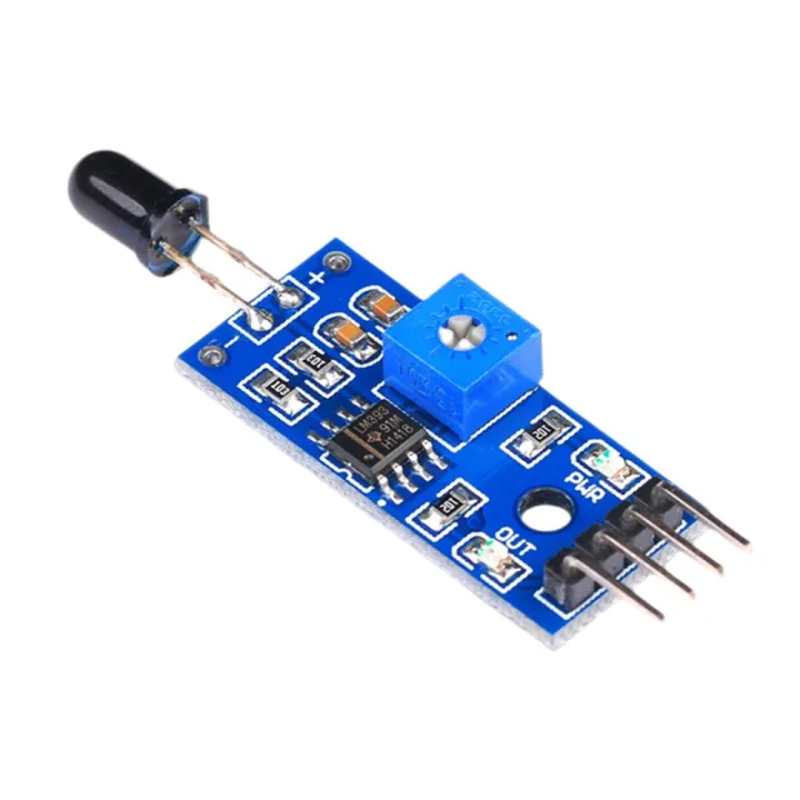 4 Pin IR Flame Detection Sensor Module Sensitivity Adjustable Fire ...