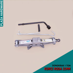 Set Dongkrak Mobil 1 Ton dan Kunci Roda 21 mm