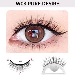 SUNYWILL New Segmented Diy No-Removal Self-Adhesive Eyelashes Large Flower Volume 5d Natural Thick No-Adhesive False Eyelashes