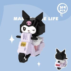 mekansm DIY Mainan Mini Bricks Seri Scooter Motor Cinnamoroll Building Block 3D