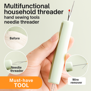 Elderly Friendly Needle Threader Seam Ripper Easy Operation Hand Sewing Tool Simple Needle Threading Small Portable