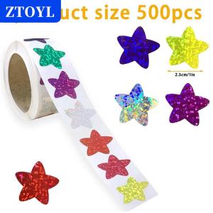 [COD]🔥🔥🔥ZTOYL 500PCS Roll Colorful Star Stickers For Kids Reward School Classroom Adhesive Holographic Star Stickers For Teachers Parents DIY Craft