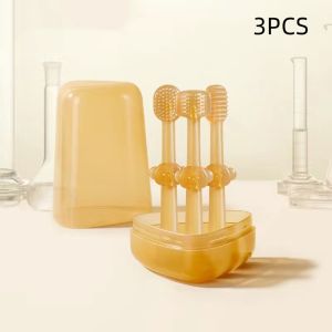 🔥3in1 ชุดแปรงสีฟันเด็ก แปรงสีฟันเด็ก 360 องศา สำหรับเด็กอายุ 0-18 เดือนทําความสะอาดช่องปาก