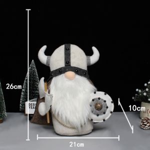 BESTOURO Reusable Nordic Viking Gnomes Doll Resin Durable Viking Warrior Gnome Doll Tabletop Statue Decor Plush Doll Decoration For Fireplace Christmas Tree
