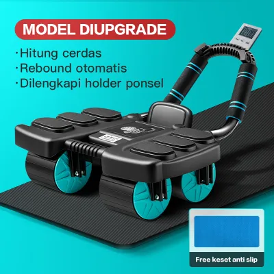 TrailTop AB Wheels Plank Trainer Ab Roller 4 Roda Automatic Rebound 2in1 Exercise Otot Inti Perut
