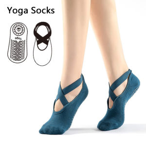 【QIXIANG2】 Yoga Socks for Women Anti-Slippery Bandage Breathable Pilates Ballet Dance Socks