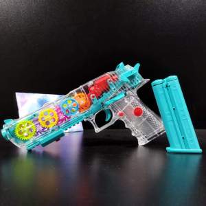 Gear Light Gun with Flash Light - Educational Transparent Playing Gun for Kids - Best Gift for Kids