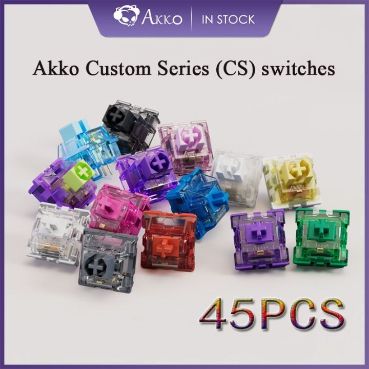 Original Akko Cs Switch 3 Pin Linear Tactile Switches 45 Pcs With