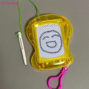 💕 YoYo Shop 💕 Creative Colorful Mini Magnetic Drawing Boards Key Ring Backpack Decorative Keychain For Kids Erasable Doodle Sketch Writing Pad