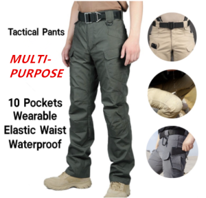 Cargo Pants for Men with 6 Pockets High Quality New IX7 Mens Waterproof Tactical Pants Army Users Outside Sports Hiking Pants