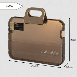 Ready Stok Fail A4 Bekas Kertas Tahan Lasak Anti Tekanan Multi-Purpose PS Big Capacity File Document Organizer Box Beg Tuition Portable Storage Case Handle Dual Lock Waterproof Folder Student Kotak Pejabat Sekolah Rumah Travel Anti-Scratch School Kids