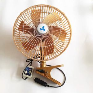 Quạt Kẹp Ô Tô Xe Tải Cắm Tẩu Có Chức Năng Xoay 12V 24V Lồng Sắt Cao Cấp Kẹp Bình Ắc Quy