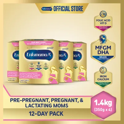 Enfamama A+ Powdered Milk Drink for Pregnant & Breastfeeding Moms (Vanilla) 1.4kg (350g x 4)