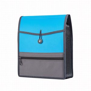 Smartconn Vertical File Folders with Elastic Cord Closure Expandable File with Front Zip Pocket 3" Expansion Top Loading