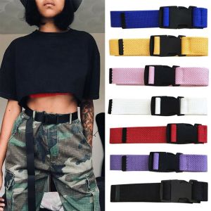 JDTYJDT Fashion  Vintage Multi-color Nylon Canvas Adjustable Belt Canvas Belt Waist Belt Plastic Belt Buckle