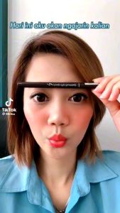 Pensil Alis Drawing +Alis Sikat 2 in 1 Anti Air Putar Otomatis Drawing Eyebrow Pencil
