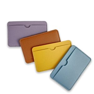 Ultra Slim PU Leather Card Holder Smooth Texture Compact Mini Credit Card Case Portable Lightweight Card Organizer