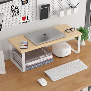 50/60cm Monitor Stand Computer Screen Increased Shelf Monitor Riser Wooden Small Shelf Office Multifunctional Storage Shelf