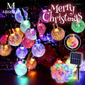 Mishilei ใหม่ ไฟคริสต์มาส ไฟตกแต่ง เปลี่ยนสีได้ไม่สิ้นสุด 20/30/50/100 LED ไฟปิงปอง ประหยัดไฟมาก  ทนฝน ไฟแต่งสวน