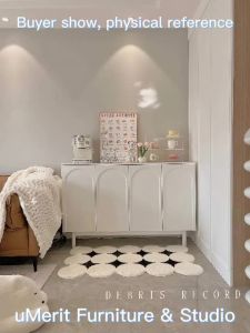 French sideboard modern simple household living room kitchen cupboard wall storage cabinet locker shoe cabinet