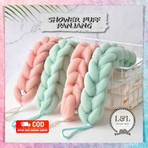 Spon Mandi Panjang Lembut Shower Puff Bath Sponge Mandi Premium Spons Mandi Kepang Perlengkapan Mandi Sponge Puff Foaming