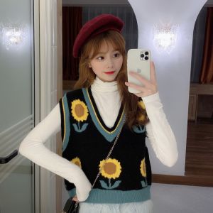 *พร้อมส่ง*เสื้อกั๊ก ดอกทันตะวัน น่ารักใส่สวยมาก(47066)