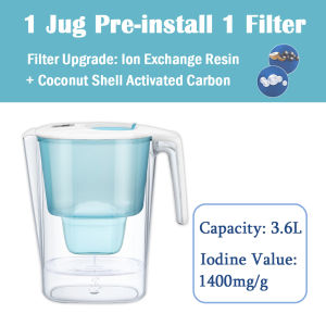 TROUWIDS Alkaline Water Purifier Kettle Activated Carbon Water Filter Purifier