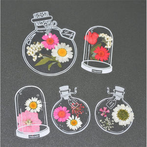 40Pcs Transparent Dried Flower Bookmark Handmade DIY Transparent Beautiful Flower Page