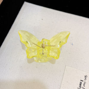 C.three Ins Fantasy Butterfly Hair Claw Clip Small Transparent Colorful Hair Clip Girl Coiled Hair Clip