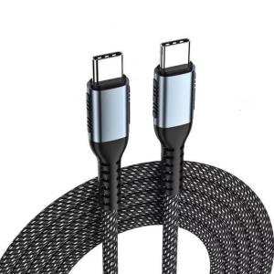100W Type C to C Charging Cable Nylon Braided Designs Large Power Type C to Type C Cable Fast Charging Cord for Laptops