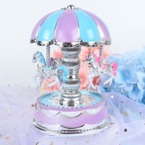 LED Merry-Go-Round Carousel Music Box Girls Christmas Birthday Gift Toy