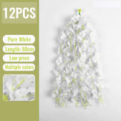12 pieces of 110cm wisteria artificial flower wreath fake plant leaves DIY hanging rattan family party wedding decoration rattan tracking fake flowers