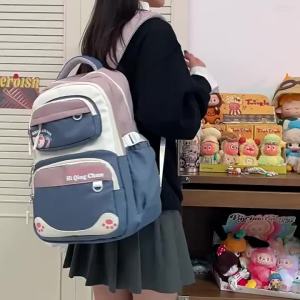 AE Highly stylish backpack for girls suitable for junior high school high school and elementary school students cute and large-capacity suitable for school and tutoring