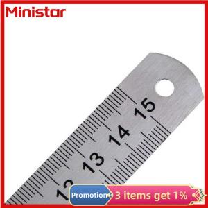Ministar 15cm Double Side Stainless Steel Measuring Straight Ruler Tool 6 Inches