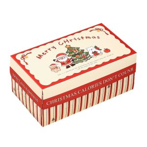 20pcs Small Container Christmas Cookie Box Paper Box Christmas Design Gift Wrapping Box Xmas Style Bakery Dessert Box Treat Box Christmas Gift