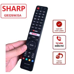 Điều khiển tivi Sharp GB326WJSA bản không giọng nói Remote sharp TV Smart - Hàng mới 100% tặng kèm pin bấm tv sáp