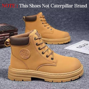 Caterpillar Boots For Men Classic Mens Genuine Leather Steel Toe Boots Safety Shoes Outdoor High Cut Work Boots WithBox