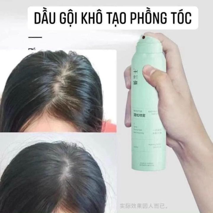 Dầu Gội Khô Dạng Xịt Làm Sạch Tóc Không Bết Dính Gội Đầu Khô Không Cần Nước Nội Địa Trung