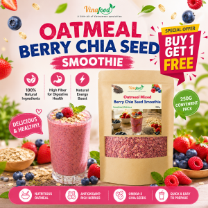 [BUY 1 GET 1] OATMEAL MIXED BERRY CHIA SEED - Powder Healthy Meal Replacement Smoothie High Fiber