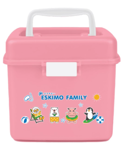 KD กล่องเก็บของ ที่ใส่ของ กล่องเก็บของน่ารัก อเนกประสงค์ กล่องหูหิ้ว ฝาล็อค LC6