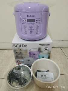 BOLDe Smart Digital Less Sugar Rice Cooker 1 L - Cover Transparant - Magic Com Low Carbo Garansi Resmi