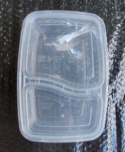 (10pcs) Bento Box 2-3-4 Division with Lid (Clear Hard Tray and Lid)