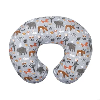 【Home】 Soft and Breathable Ushaped Nursing Pillow Cover Cartoon Print Baby Pillow Case