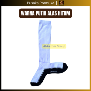 Kaos Kaki Paskibra Wanita Putih Panjang Polos Bahan Tebal Spandex Polyester
